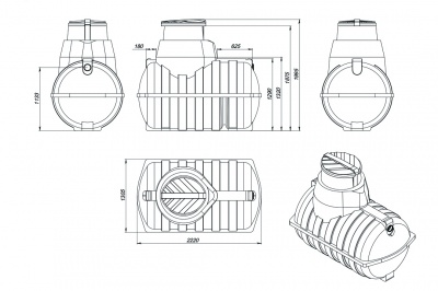 Емкость подземная «Rostok» U 2000л в Рязани